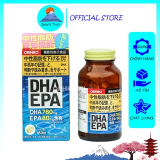 Viên uống bổ não DHA EPA Orihiro 180 viên của Nhật Bản - Hàng nhập khẩu chính hãng