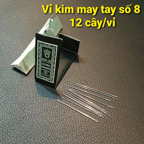 [HCM] 1 Tệp Giấy Kim May Tay Loại Lỗ Xỏ Chỉ To - Số 8 - Thông Dụng 1 Gói Gồm Khoảng 12 Cây Kim