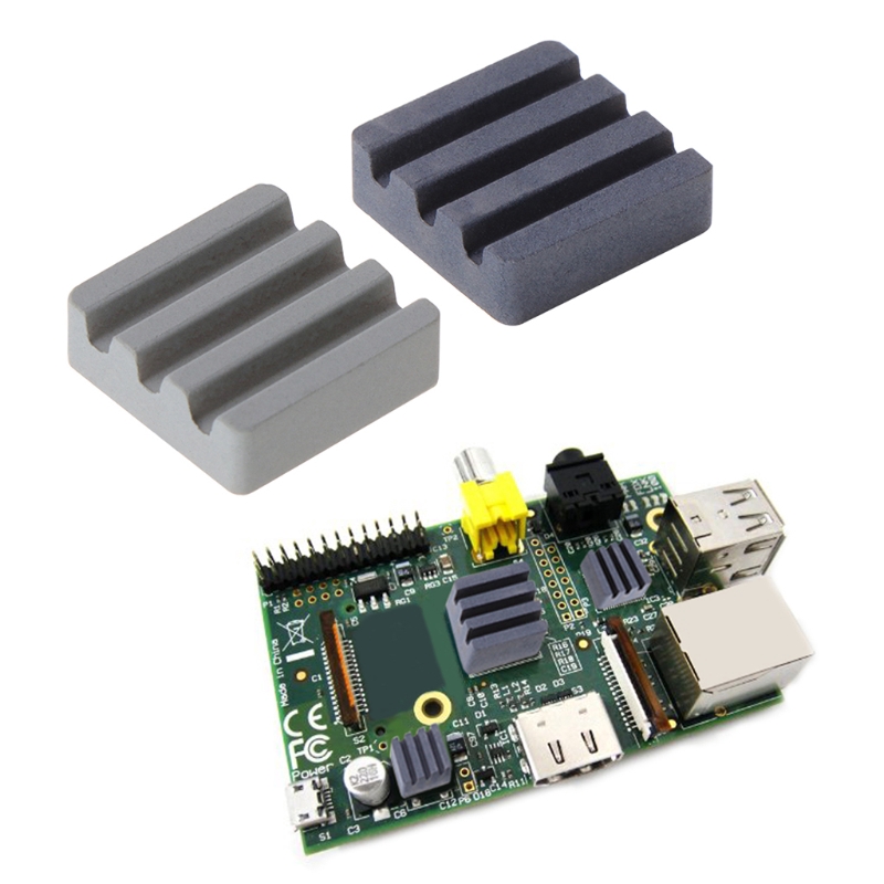 Bộ 2 miếng gốm tản nhiệt CPU cho Raspberry Pi3