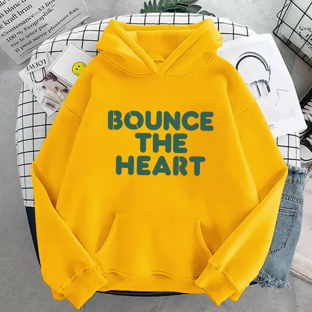 ÁO KHOÁC HOODIE NỈ UNISEX IN BOUNCE THE HEART CỰC ĐẸP THỜI TRANG BB HOODIE