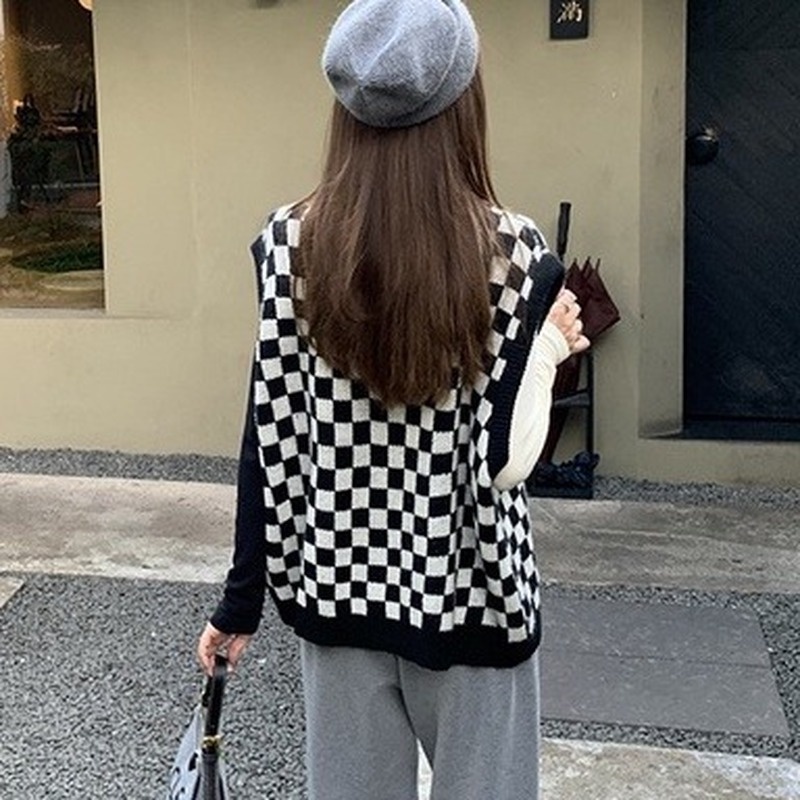 Áo cardigan dệt kim kẻ caro thời trang 211201
 | BigBuy360 - bigbuy360.vn