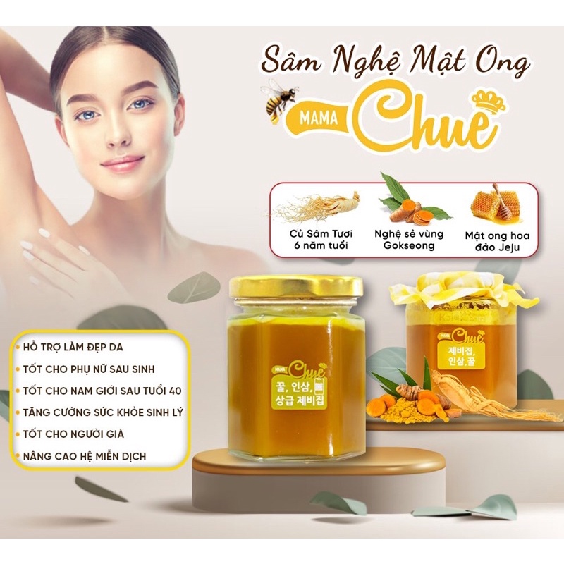 ( CẶP 500ML+200ML ) HÀNG CHÍNH HÃNG Sâm Nghệ Mật Ong Mamachue Hàn Quốc - CO153