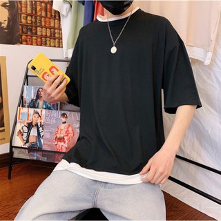 Áo Thun Tay Lỡ Vạt Layer Siêu Hot🍁 Unisex nam nữ đều mặc được