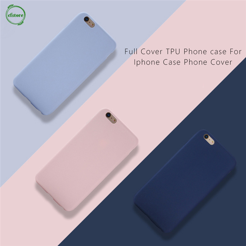 ốp điện thoại Nhựa Dẻo Màu Trơn Thanh Lịch Cho Iphone