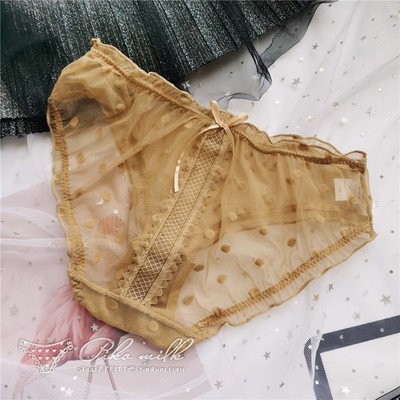 Quần lót nữ lưới dây ren nơ ruy băng thoáng khí Lolita sexy freesz hông 78-95cm M27 | BigBuy360 - bigbuy360.vn