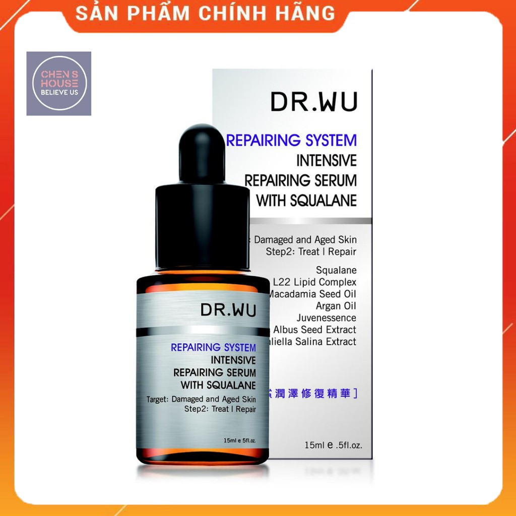 Serum Phục Hồi và Chống Lão Hóa Da Dr.Wu Intensive Repairing Serum With Squalane