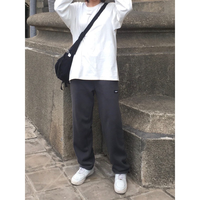 [Mã SKAMPUSHA7 giảm 8% tối đa 50K đơn 250K] ÁO FUNKY BASIC LONG SLEEVE TRẮNG | BigBuy360 - bigbuy360.vn