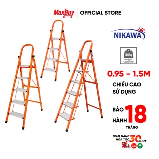 Thang nhôm ghế chữ a Nikawa NKS (chiều cao sử dụng 0,95 - 1,4m) nhập khẩu Nhật bảo hành chính hãng 18 tháng