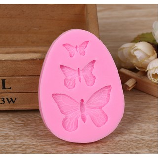 Khuôn silicon 3D 3 con bướm