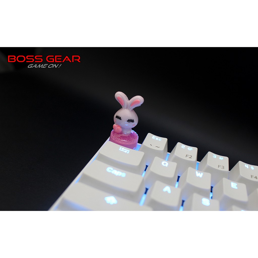 Keycap lẻ hình Thỏ hồng xinh xắn siêu dễ thương( Keycap Artisan )