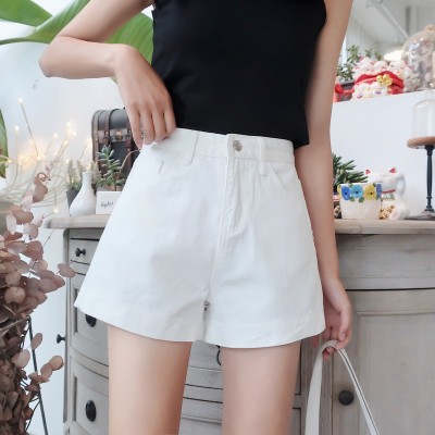 quần short ulzzang short jean jeans soóc bò trắng sữa kem kiểu dáng hàn quốc cạp lưng cao