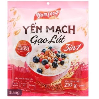 Yến mạch gạo lứt Yumfood gói 210g