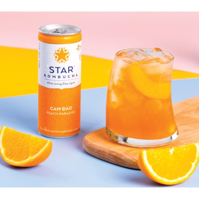 Trà lên men STAR KOMBUCHA - Thức uống lên men kombucha lon 250ml