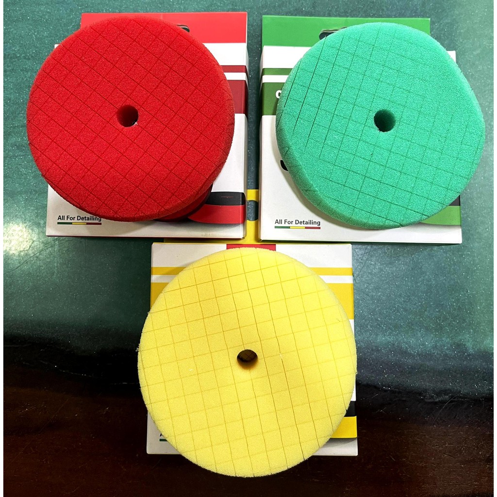 Combo 3 phớt đánh bóng bước 1/2/3 3 màu xanh - vàng - đỏ Maxshine 3in 7.5cm