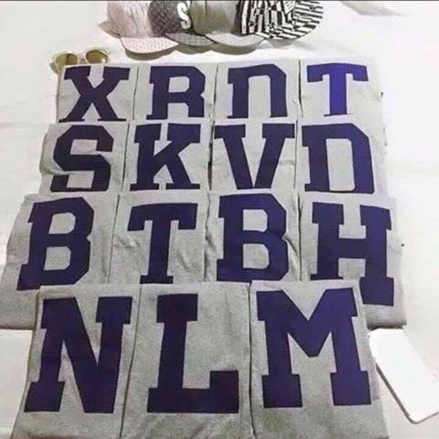 Áo thun nam in chữ cái theo yêu cầu cao cấp ( Xám )