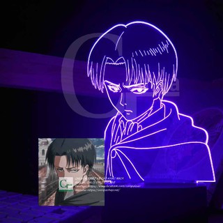 [ĐÈN NGỦ CỰC ĐẸP] Đèn Ngủ Attack on Titan Levi Ackerman Type 07