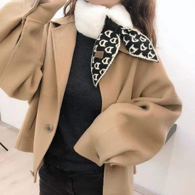 KHĂN QUÀNG CỔ LÔNG BUỘC NƠ CHỮ D