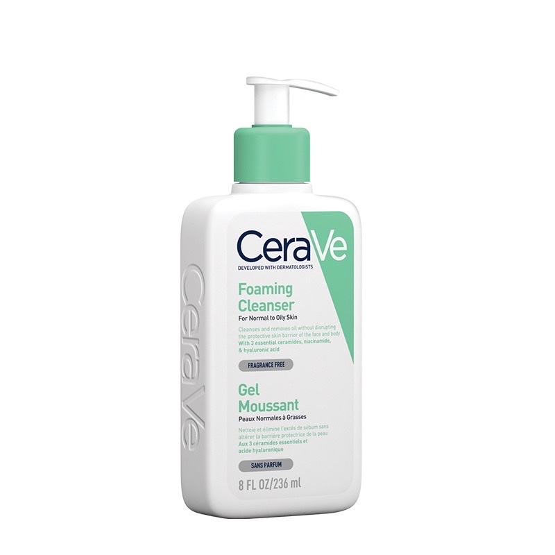 Sữa rửa mặt giúp làm sạch sâu dành cho da dầu Cerave Foam Cleanse 88ml/236ml/473ml