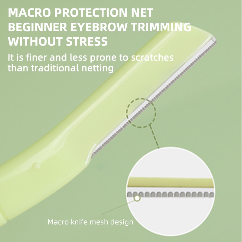 Bộ 3 Dao Cạo Lông Mày Bằng Thép Không Gỉ Tiện Dụng Cho Nam Và Nữ