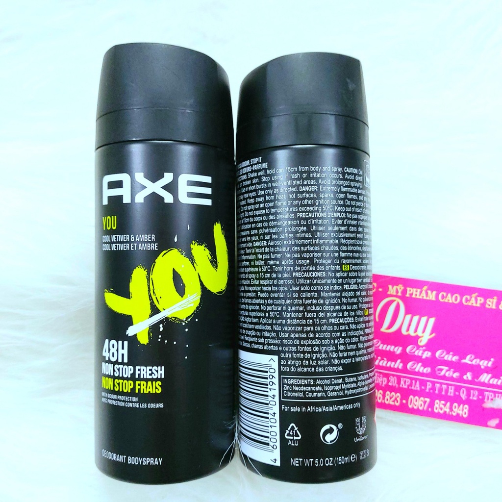 Xit Khử Mùi Toàn Thân Nam AXE -  ADIDAS 150ml - Mang Lại Hương Thơm Nam Tính Quyến Rũ.