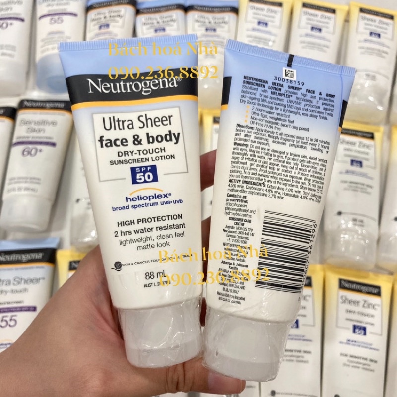 [Hàng Mỹ/Úc] Kem chống nắng Neutrogena SPF50