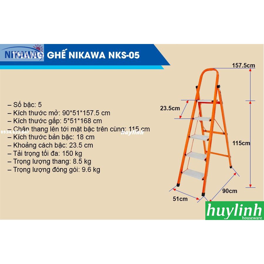 Freeship Thang Nikawa NKS-05 - 5 bậc