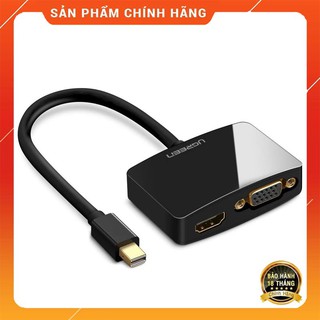 Ugreen 10439 - Cáp chuyển Mini Displayport to HDMI / VGA vỏ nhựa - Màu đen ✔HÀNG CHÍNH HÃNG ✔