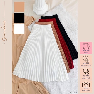 Chân váy quạt xếp ly, Chân váy midi xếp ly