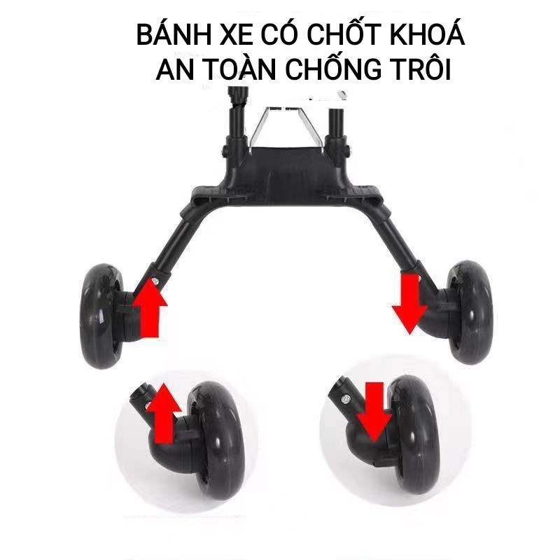 Xe đẩy gấp gọn tiện lợi