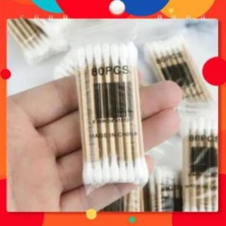 Que Bông Tai - Cán Gỗ  Bông to 1000đ 1000 - Hàng Có Sẵn Trong Kho