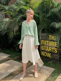 (HÀNG SẴN) Chân váy chiffon 2 lớp freesize