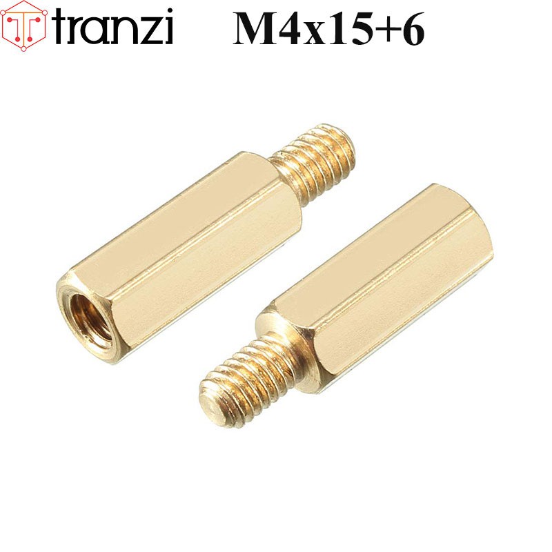 Trụ vít lục giác đực cái đồng M4x15+6 - túi 10 cái