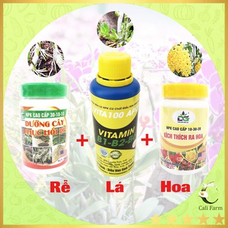 [Combo 3] Phân Bón Hữu Cơ Dinh Dưỡng Kích Ra Mầm, Mọc Rễ, Ra Hoa và Vitamin B1-B2-B6 cho Lan và Hoa kiểng