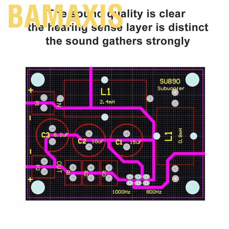 Bamaxis 3 Way Audio Speaker Crossover Filter 120W Bass Frequency Divider for 4‑8in Supplies