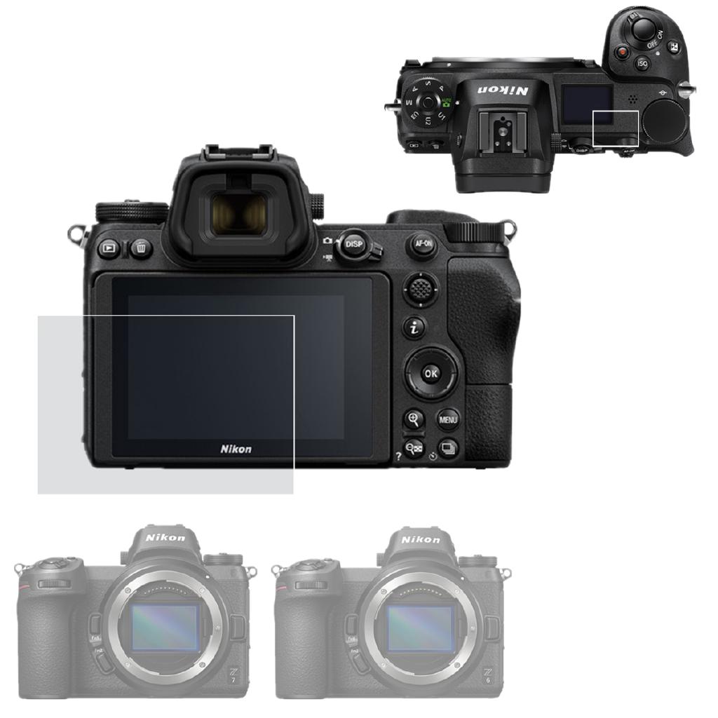 Kính tự dính + Tấm bảo vệ màn hình phim cho Nikon Z7 Z6 Chính & Thông tin / Màn hình LCD hàng đầu