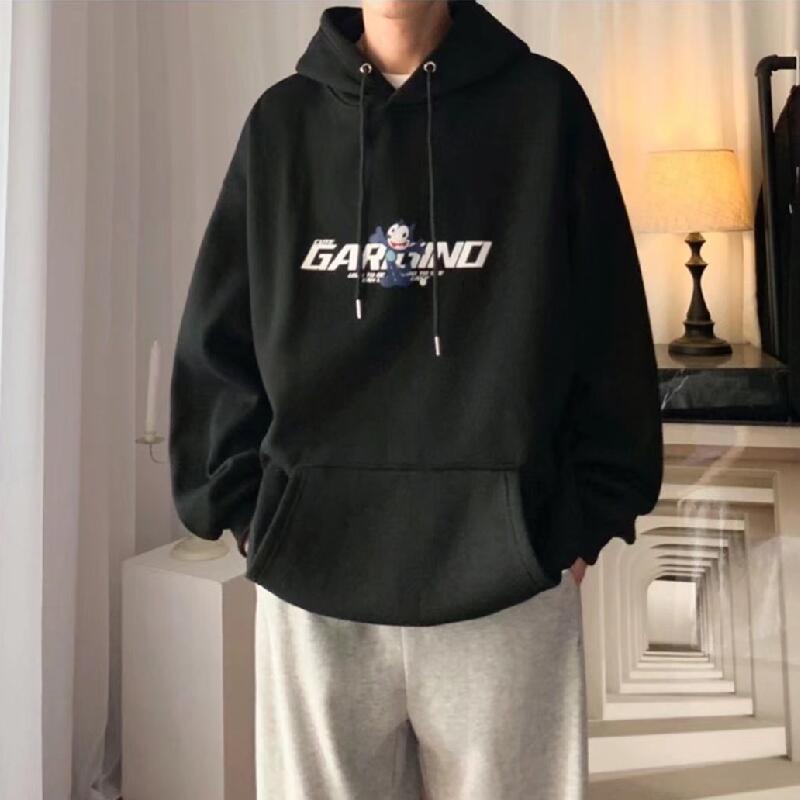 Áo hoodie dáng rộng in họa tiết hoạt hình phong cách Nhật Bản thời trang năng động cho nam và nữ size M-5XL