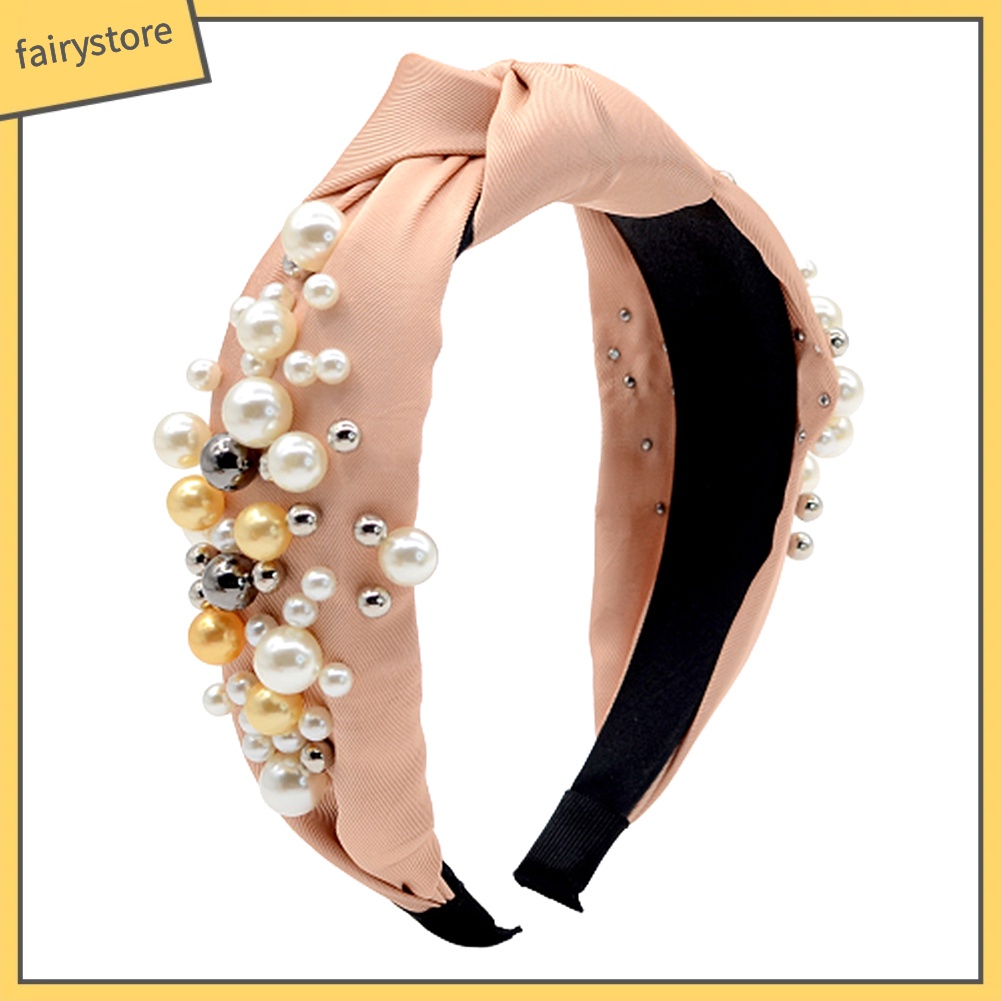 Băng Đô Cài Tóc Phối Hạt Ngọc Trai Giả Thời Trang Cho Nữ