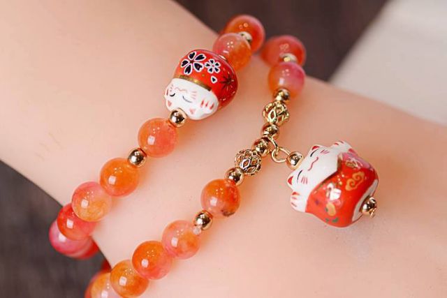 Bé Mèo Thần Tài, heo, thỏ , chuột mini + chuông+ đinh móc dùng trang trí đồ handmade, tiểu cảnh