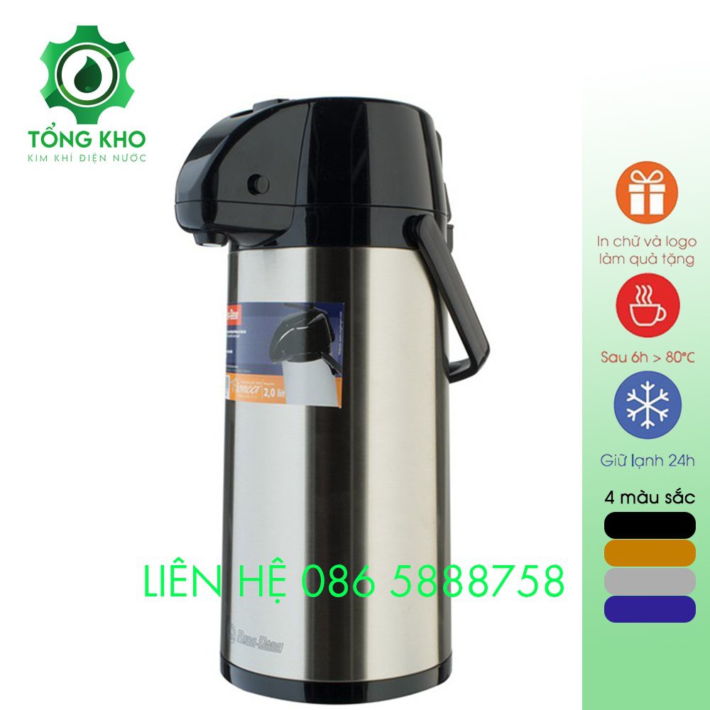 Phích đựng nước nóng 2 lít Rạng Đông Inox cao cấp - Tổng kho kim khí điện nước RD 2045ST1.E
