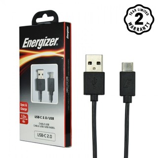 Cáp USB C2.0 A MALE Energizer CL màu đen, dài 1.2m - C11C2AMGBK4