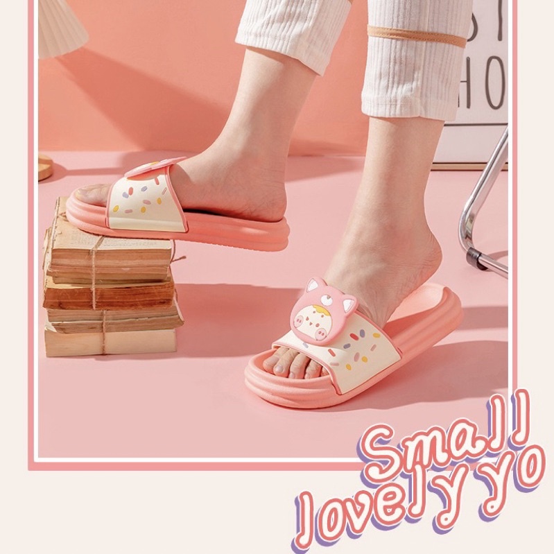 Dép quai ngang dễ thương đế bánh mì êm bé cosplay - Ảnh thật shop chụp