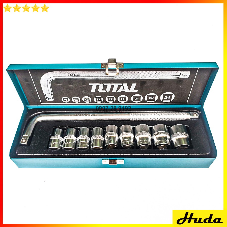 Bộ 10 đầu tuýp 1/2 inch TOTAL THTL121101 POI