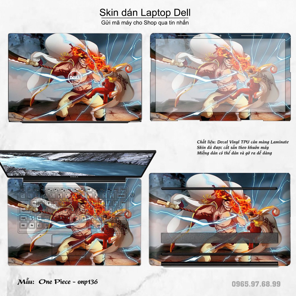 Skin dán Laptop Dell in hình One Piece nhiều mẫu 16 (inbox mã máy cho Shop)