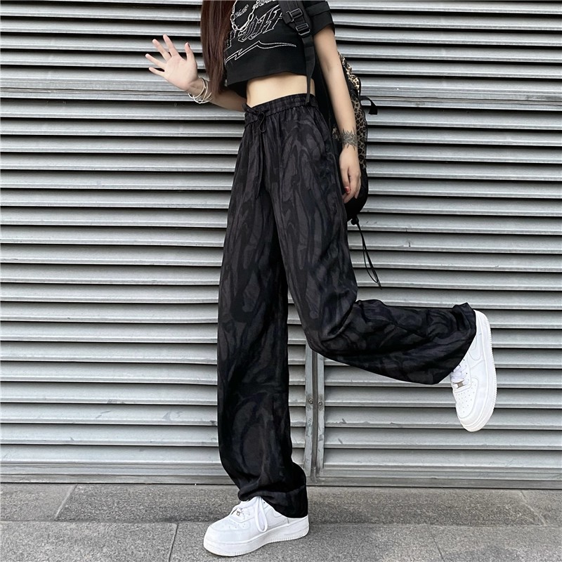 Quần nữ ống rộng xuông dài loang đen đi chơi, đi học thời trang unisex hàn quốc - UNQ08