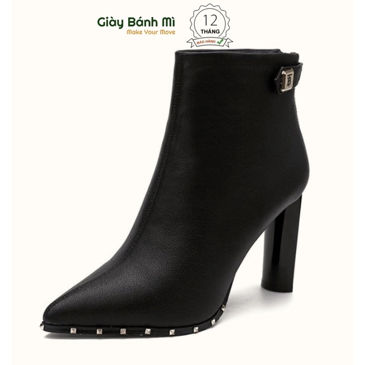Giày Bốt Nữ Cao Gót 9cm Hàng Cao Cấp Có Hộp Bảo Hành keo 12 Tháng - G1438