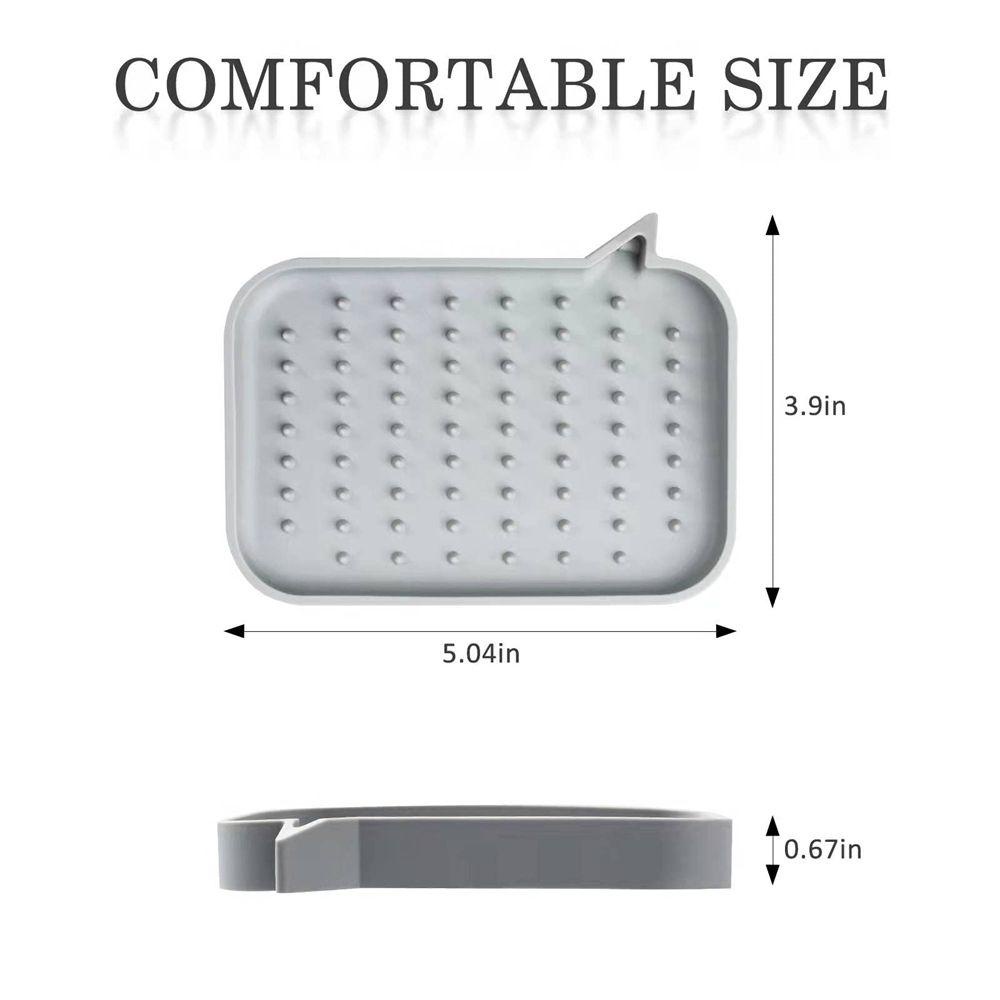 Khay Silicone Đựng Xà Phòng Tự Dính Giúp Tiết Kiệm Không Trượt Tiện Dụng