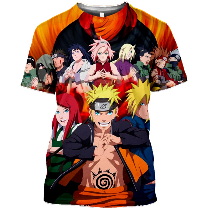 Áo Thun Tay Ngắn In Hình Naruto Akatsuki 3D Thời Trang Mùa Hè Dành Cho Nam Và Nữ