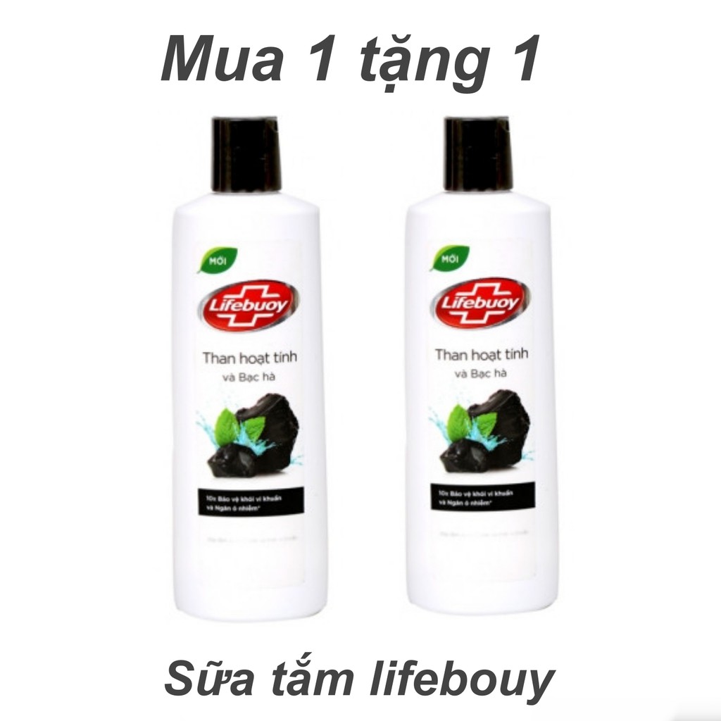 Set 2 Sữa tắm Lifebouy Than Hoạt Tính Bạc Hà (Chai 200g)Lifebuoy-lifeboy