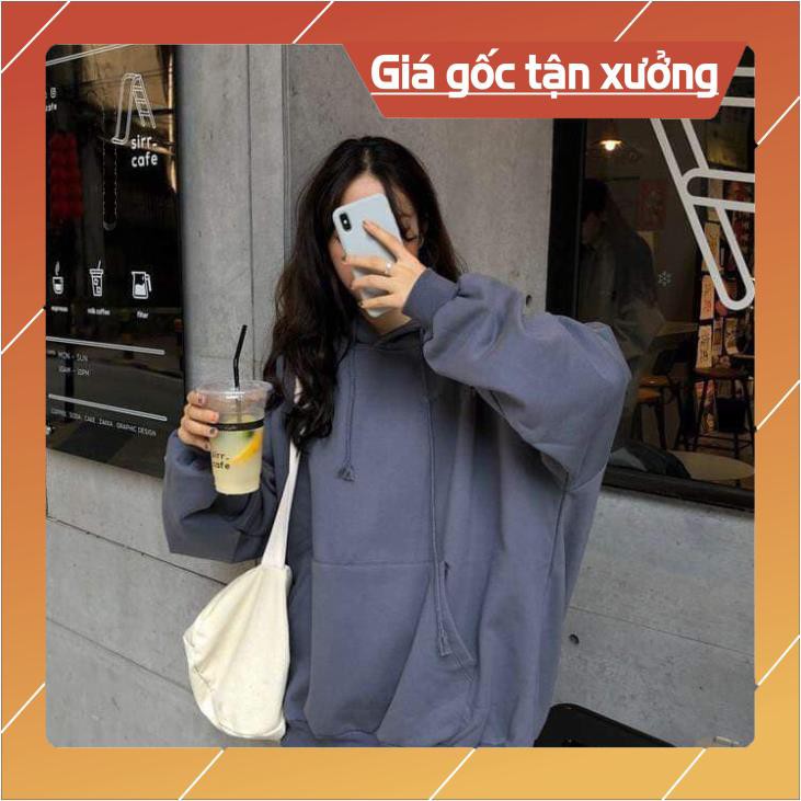 Áo hoodie trơn tay dài nỉ basic unisex