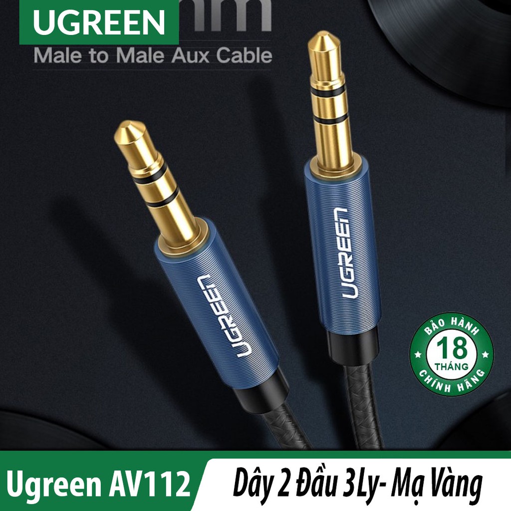 Dây Audio 3Ly / 3.5mm Bện Lưới Cao Cấp Ugreen AV112